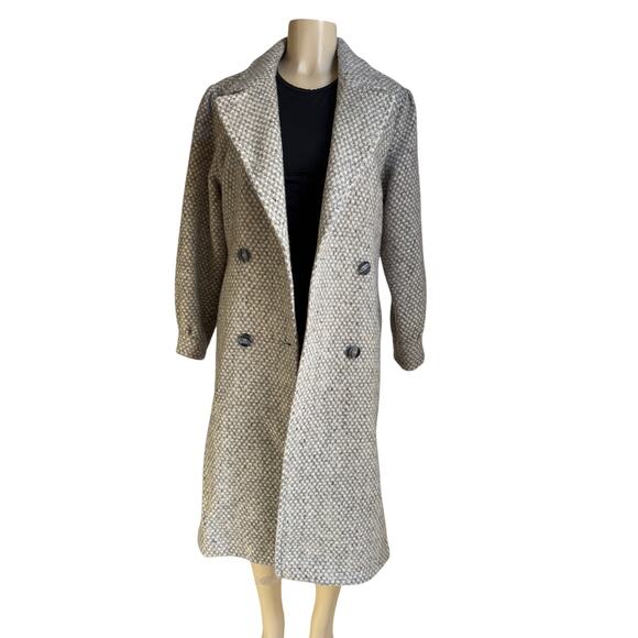 Vintage  Wool Coat International Scene– Made in Poland – Double Breasted Sz 5/6 - Picture 4 of 10